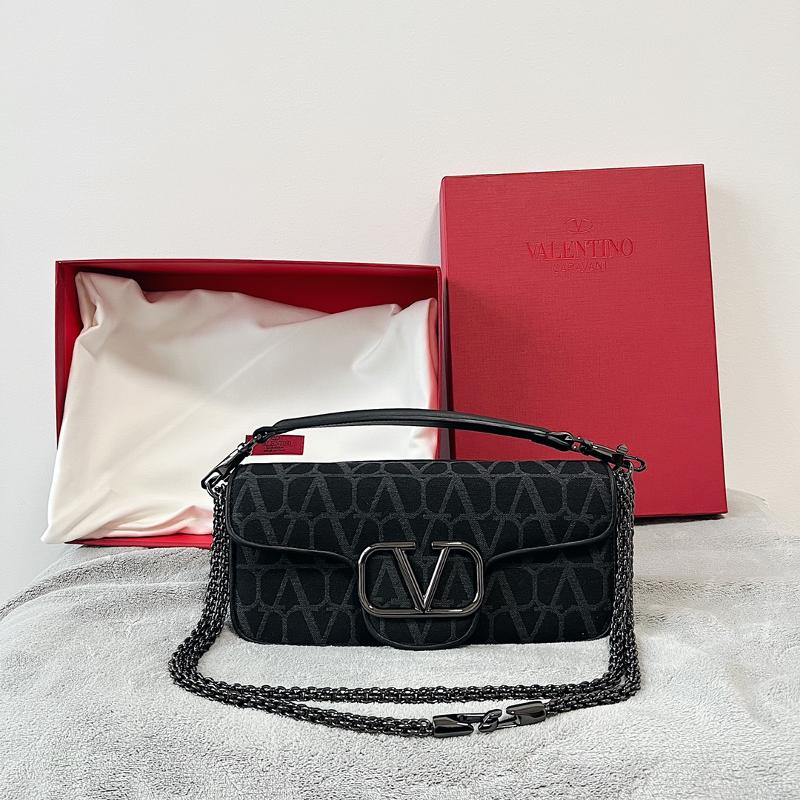 Valentino Clutches Bags VL2023L Canvas Black
